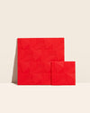 The GIR Flex Mat Set in Red on a cream background. 