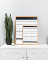 Block Monthly Calendar on a white background.