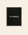 Letterfolk Wordsmith Letter Board in Black on a cream background.