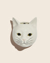 Cat Ceramic Animal Wall Vase on a cream background.