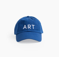 Art Every Day Cap in Cobalt on a white background. 