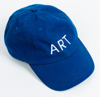 Close of the Art Every Day Cap in Cobalt on a white background. 