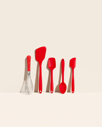 The GIR Red 5 piece Mini Tool Set on a cream background.